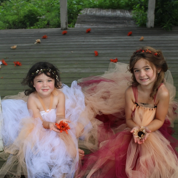 2 tone Tulle tutu dress, Flower Girl, Fairy, princ - Picture 3 of 5